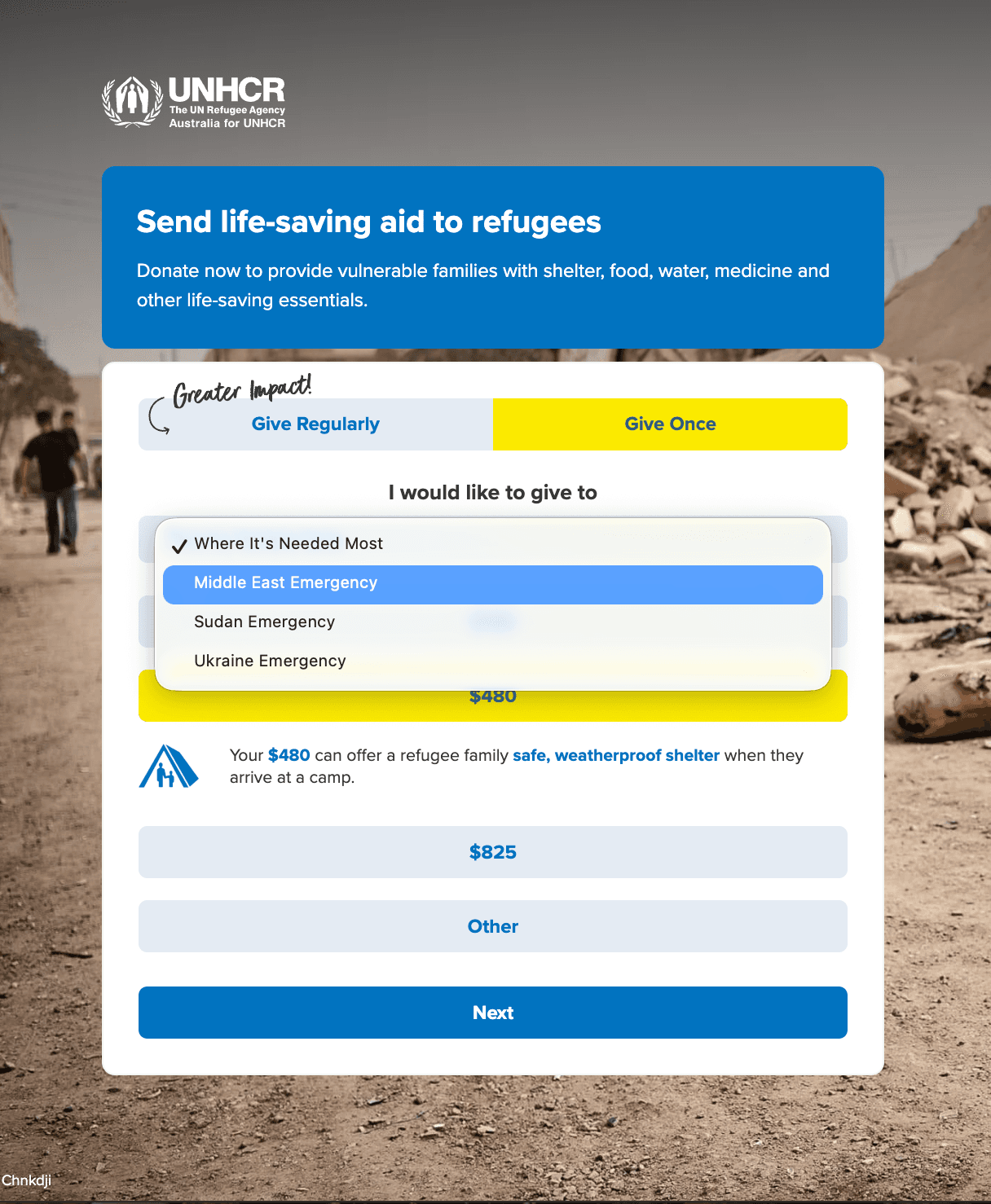 UNHCR Donation options.png