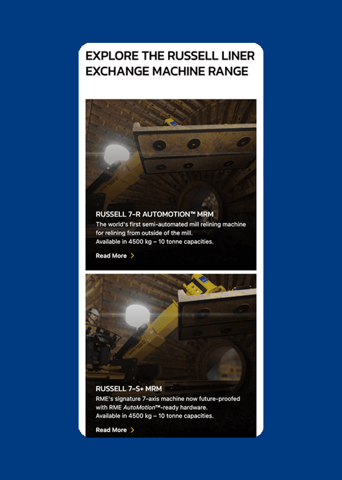 RME Product Page Mobile